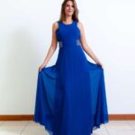 Abito da cerimonia lungo con perline