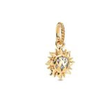 Charm Pendente Donna Sole brillante  Argento 925