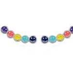 Orecchini Smile in acrilico con ciondolo lungo, carini, colorati dolci, sorridenti emoji , per le donne