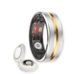 Anello Intelligente con Monitoraggio del Sonno e della Frequenza Cardiaca, resistenza all'Acqua , Tracker Fitness Leggero da 3,75g con Durata della Batteria fino a 4 Giorni